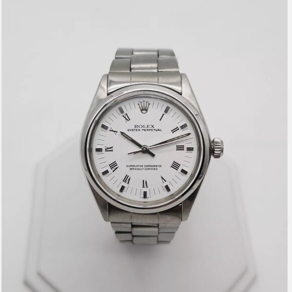 Rolex White Face Men's Perpetual Watch - Picture 1 of 6